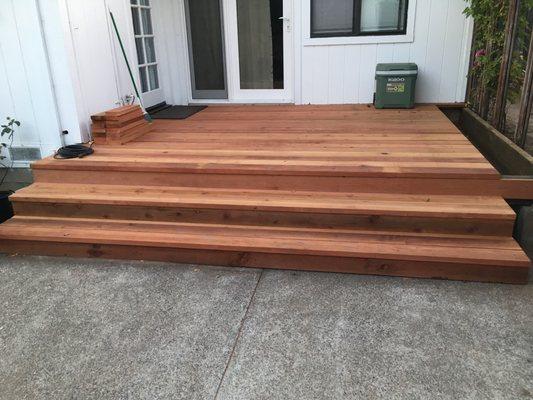 Redwood deck