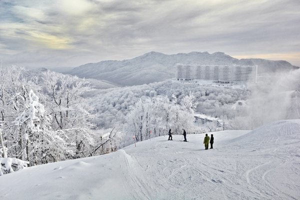 Winter Time Top of Sugar Mountain looking at SugarTop condos