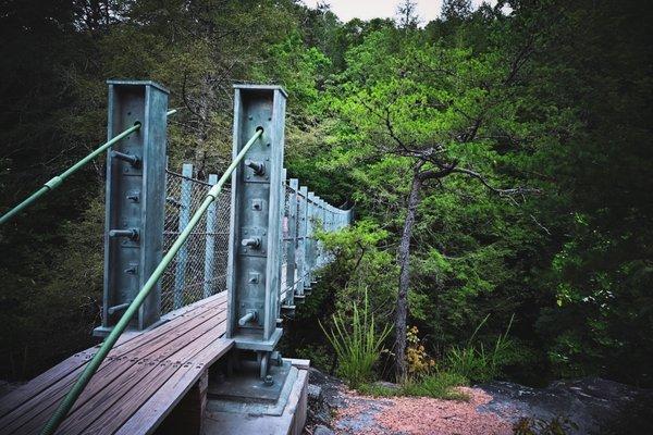 Suspension bridge near Piney Falls