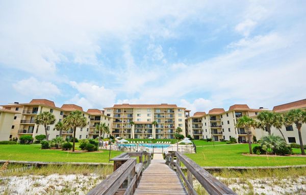 View from the beach looking back up at the condo complex.