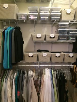 An organized closet