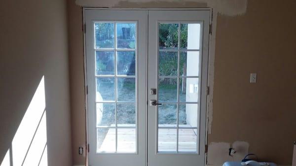 New header and French doors. Bothell