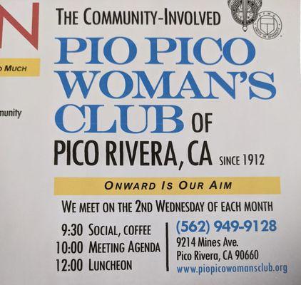 Pio Pico Woman's Club