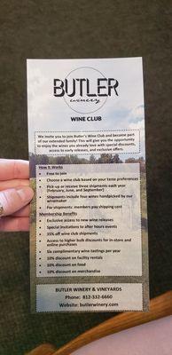 Butler Wine Club Information  06-16-2024