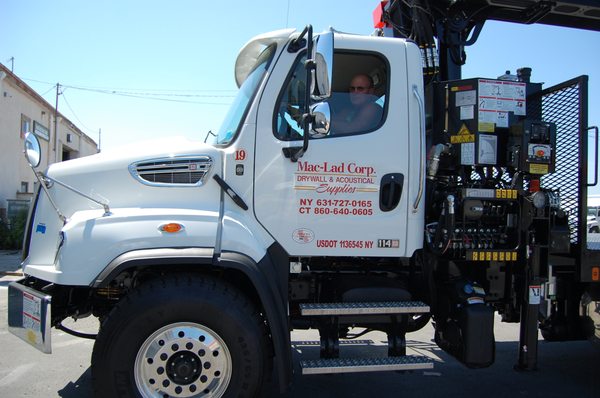 Our owner/founder still plays a vital role in daily operations - here he is pulling out a truck for loading