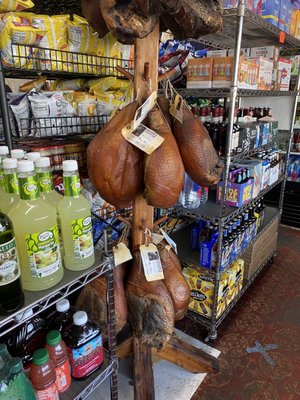 Country ham for sale and sandwiches