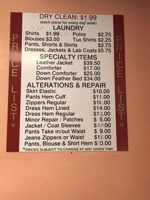 Prices & Interior