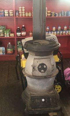 The pot belly stove. Yes! We actually use this in the winter! Nice and toasty!