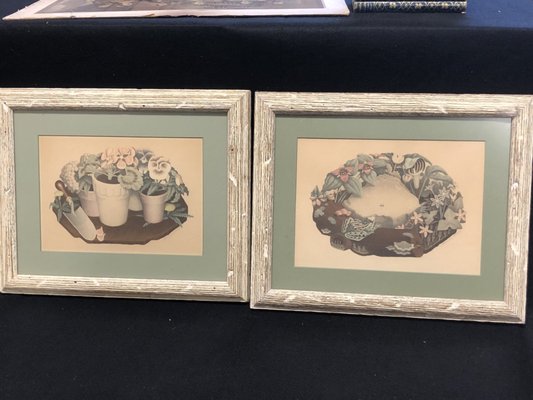 Original Grant Wood hand colored lithographs...SIGNED in pencil.