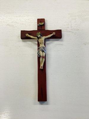 10" Hand Painted Wall Crucifix