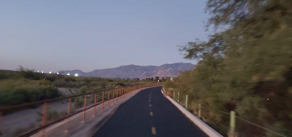 There's nothing like a night ride on the Oro Valley Tucson Loop bike path. Perfect black top pavement.