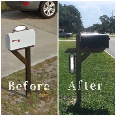 New mailbox & post. Out with the old and in with the new!