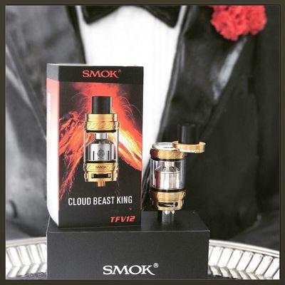 GOLD TFV12 Cloud Beast King has arrived at Purely Vapor W. Kennedy.  Plenty of Silver and X4 quad replacement coils in stock, as well.