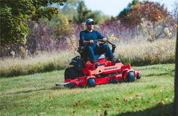 Time to upgrade your mower? Stop in today and check out our lineup of Gravely zero-turns!