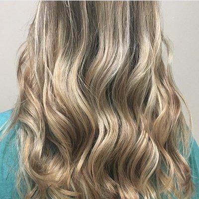 Blonde balayage by Lisa at Tullip Salon & Spa, the best salon in Fredericksburg, VA.