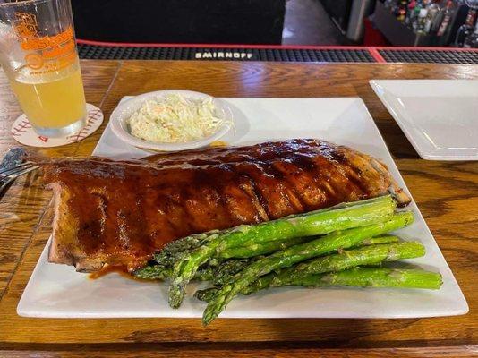 Thursday Ribs Special. Pretty good, but I miss the char/sear on the surface of ribs.