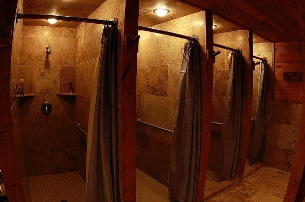 Wiley Cock Lodge | South Dakota Pheasant Hunting Lodge | 4 Stall Bathroom & Shower