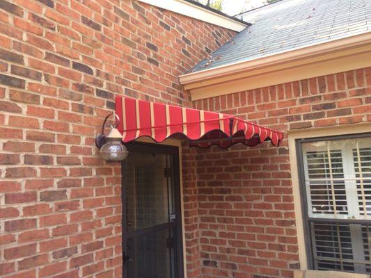 Residential Awning. Stripes and Scalloped Valences...No Problem!