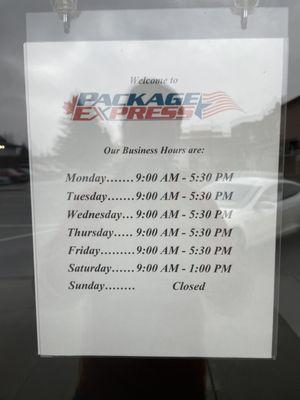 Limited Saturday hours!