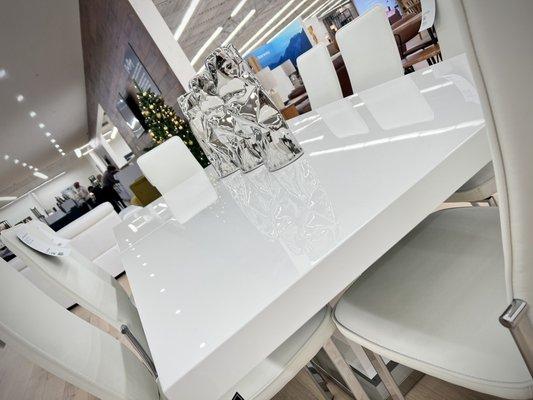 White dining room table