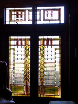 Library Doors and Transom