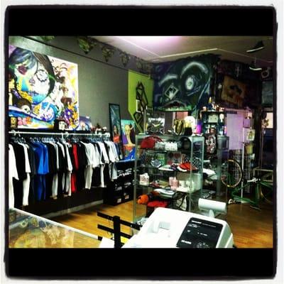 Inside shop