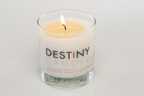 Destiny Candle's available at Karen Michelle Boutique! Massage oil candles!