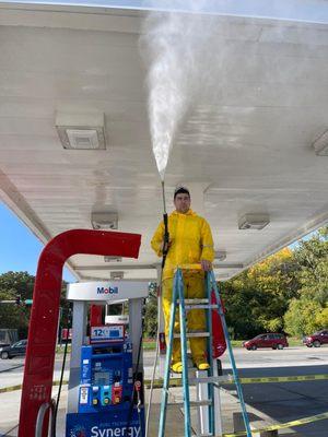 cleaning with a washing machine