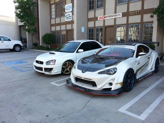 My Car next to Bulletfroofs FRS