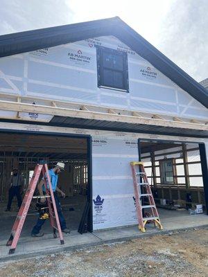 Installing the soffit on the eyebrow