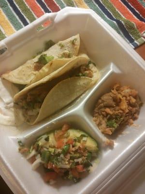 Chicken tacos.