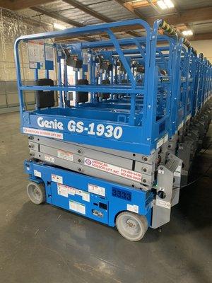 2019 Genie 1930 scissor lifts.