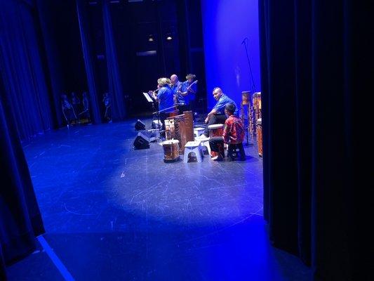 Backstage view of the Annual KPIDC Christmas Showcase