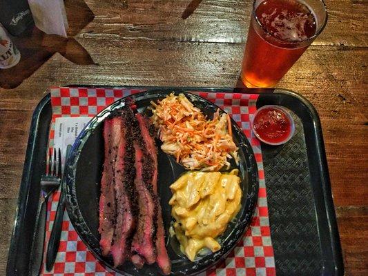 Brisket + mac n cheese + spicy slaw