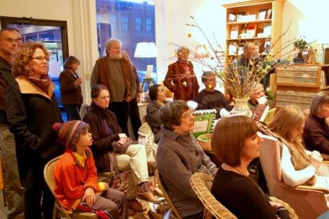 Audience at David Loxterkamp's signing of What Matters In Medicine 2013