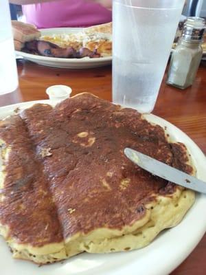 Huge pancake. Tad overcooked?