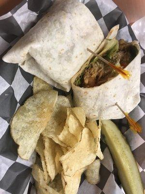 Special of the day: bbq chicken wrap