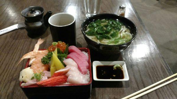 Chirashi Sushi and Udon tonight.