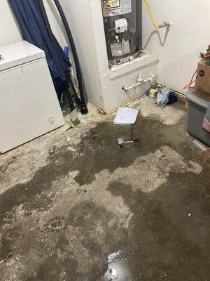 Hot water heater damage caused a water damage