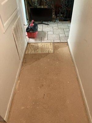 Patched subfloor