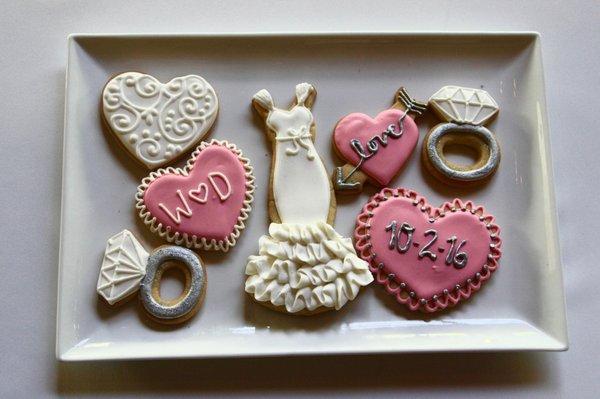 Catering-Custom Engagement Party Cookies