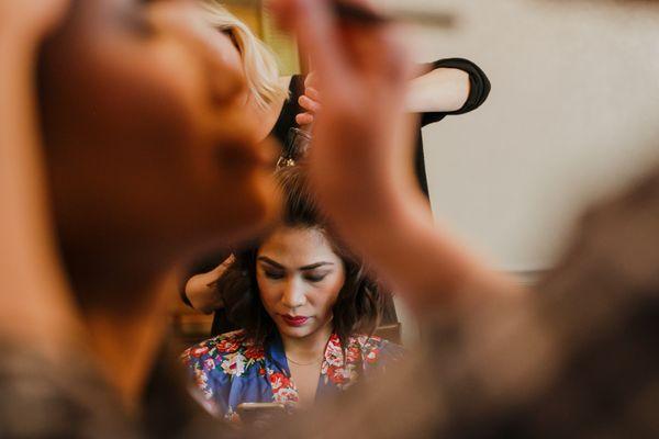 Wedding hair and makeup prep!