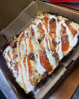 Buffalo Chicken Pizza, Drizzled with Homemade Ranch