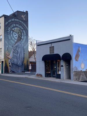 Lovely murals on the buildings