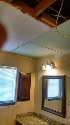 Mold resistant sheetrock repair.