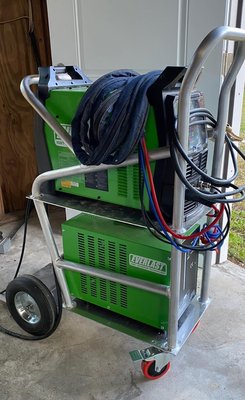 Fabricated a welding cart for a new welder