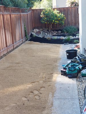 Granite crushed pathway