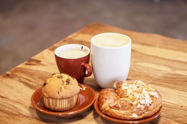 Pastries and coffee