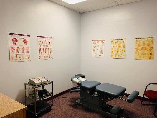 Chiropractic treatment room