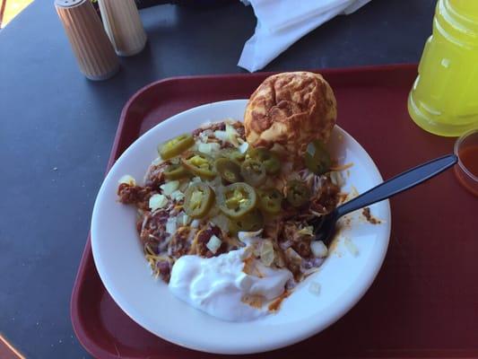 A hearty bowl of bison chili